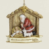 Kneeling Santa Resin Ornament (Philippians 2:10)